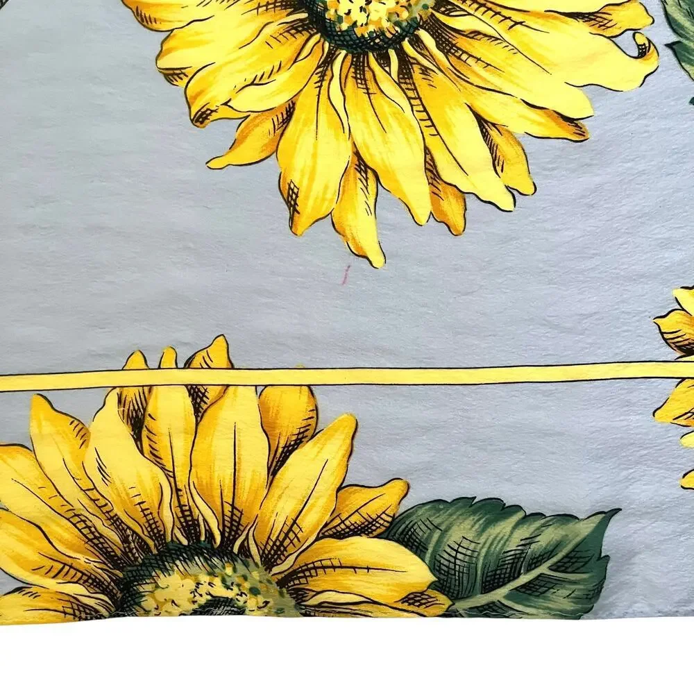 Vintage Diane Von Furstenberg Sunflower DVF Signed Lightweight Silk Square Scarf